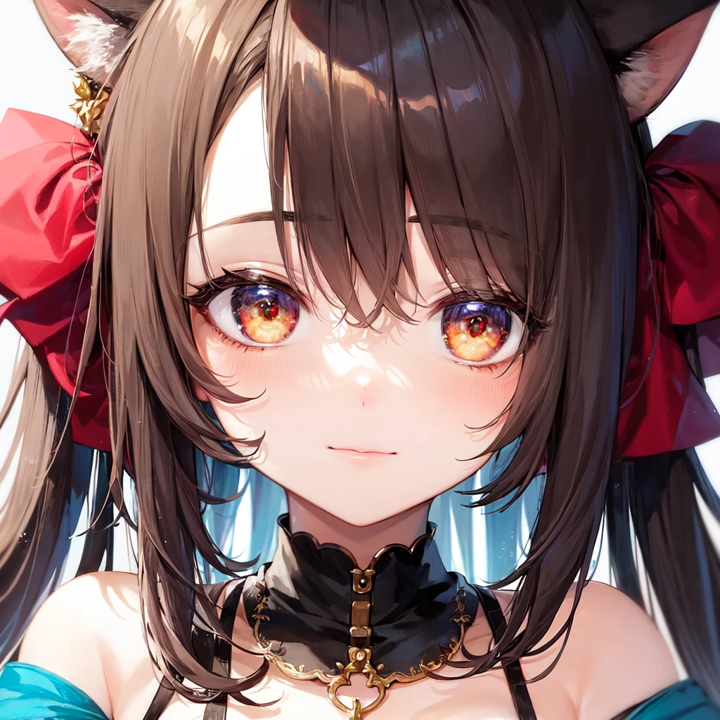 1girl, cat girl, looking at viewer, close-up face