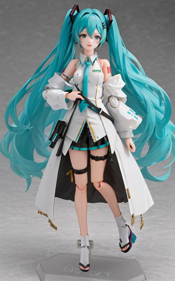 (masterpiece, best quality, absurdres:1.2), photo of a highly detailed (figma) of (hastune miku:1.2), 1girl, solo, [realistic], rendered in blender