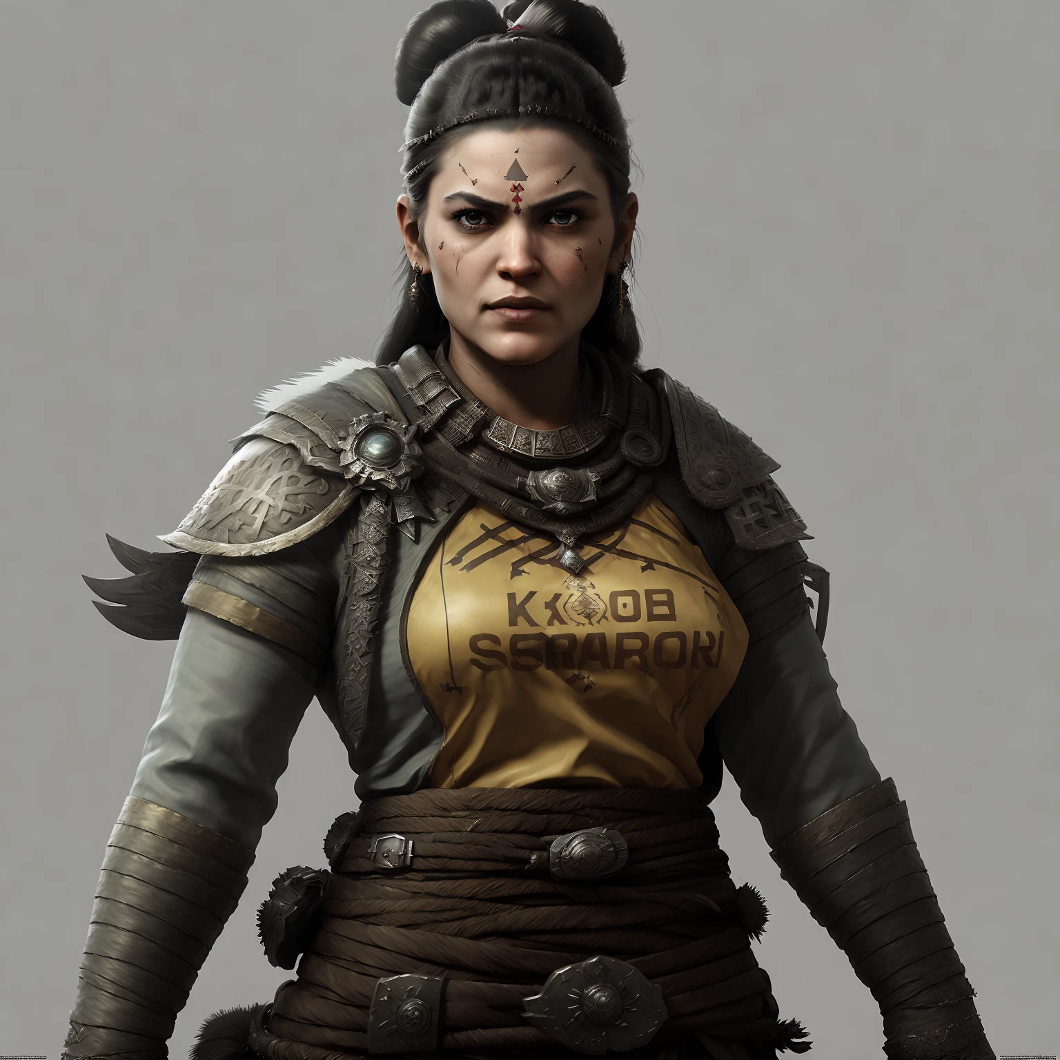a photo of character of a 30 years old (((female))) indian samurai, award winning image, highly detailed, 16k, video game concept art, ((tk-char)), <lora:SPBGTK-C-Enh:0.55>