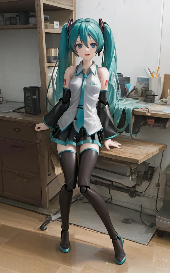 (masterpiece, best quality, absurdres:1.2), a highly detailed (figma:1.1), (hatsune miku:1.1), 1girl, solo, [[realistic]], extremely detailed background