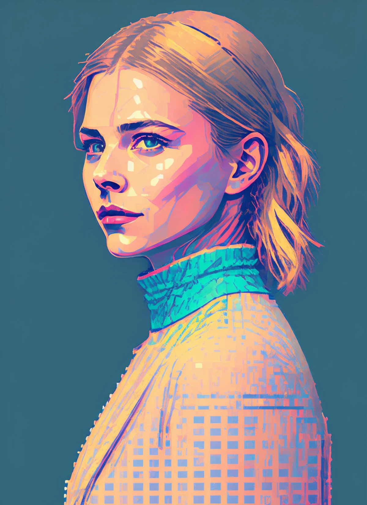 snthwve style, nvinkpunk <lora:lora_chloe_grace_moretz:1.35>, A stunning intricate full color portrait of (sks woman:1),
wearing a black turtleneck,
epic character composition,
by ilya kuvshinov, alessio albi, nina masic,
sharp focus, natural lighting, subsurface scattering, f2, 35mm, film grain