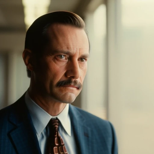 (35mmstyle:1) ((portrait photo) artstyle portrait photo film still of a man as starring as a Wealthy man in Los Angeles, depth of field, Cinematic film still, 35mm