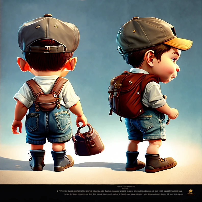 21CharTurnerV2 character turnaround of young boy as a paperboy, cute adorable , full body, standing, same outfit
