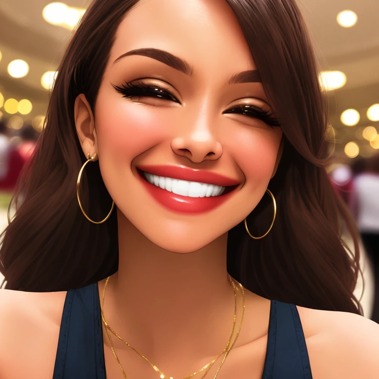 Selfie512,  woman walking through a shopping mall