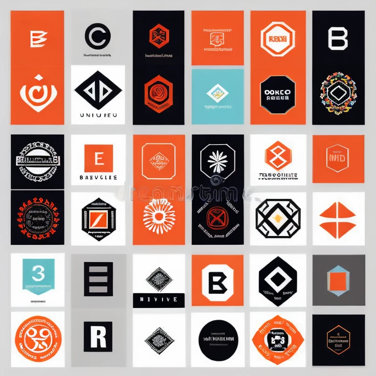 unique typographic floral logos a large poster with minimalistic brave sharp geometric, irregular design sets, different brands, an international style, geometric Kamon crest, Bauhaus
<lora:graphic-art_LoRA300:1>