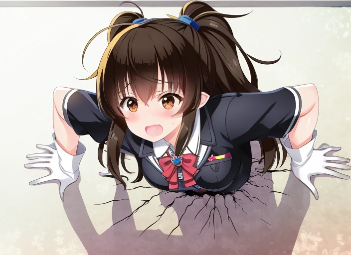 solo, girl, Trapped_In_Wall, stuck in wall, <lora:Trapped_In_Wall:1> DreamArtistBADHAND