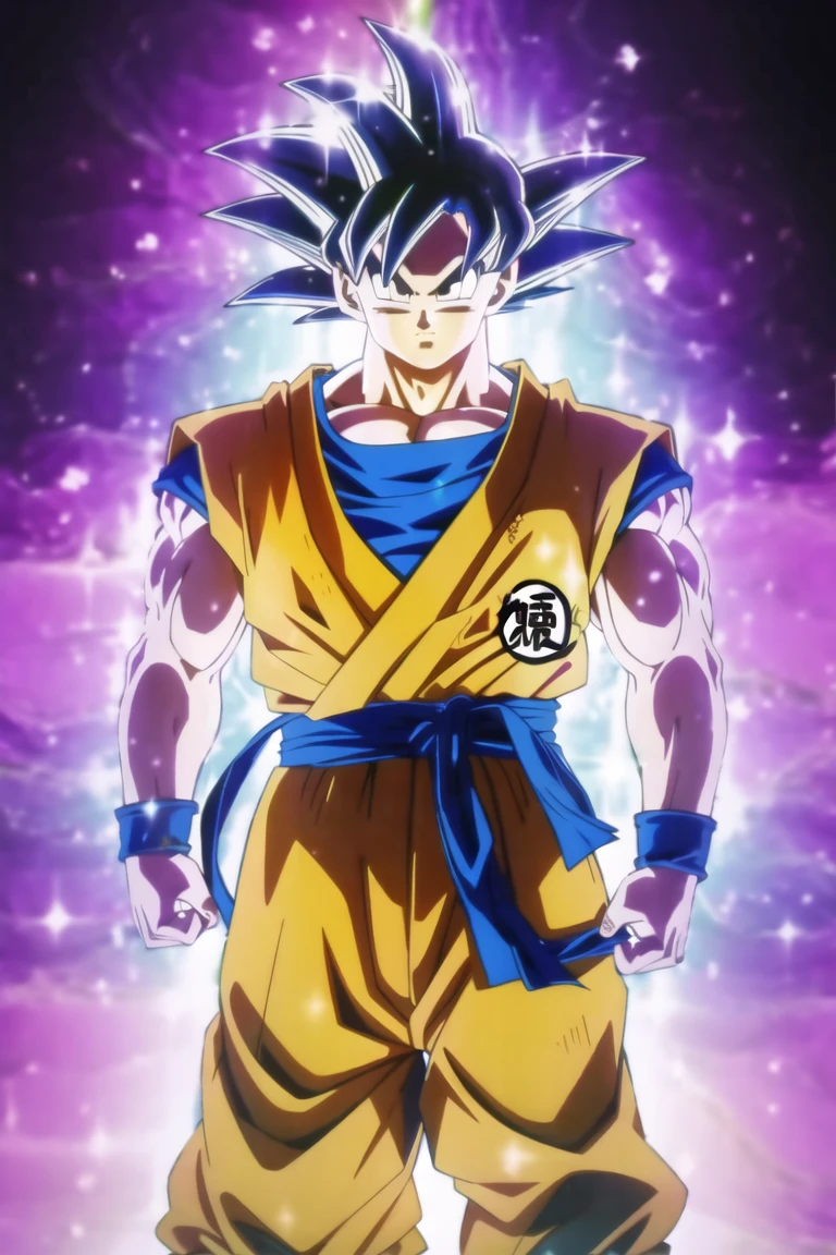 son_goku, base_form, 1boy, portrait, full_body, standing, detailed_shading, aura, dramatc_lighting <lora:son_goku:0.9>