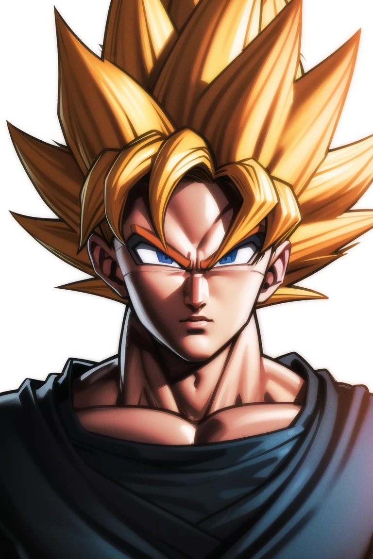 son_goku, super_saiyan, 1boy, portrait, soft_shading, realism, blonde_hair, blue_eyes <lora:son_goku:0.5>