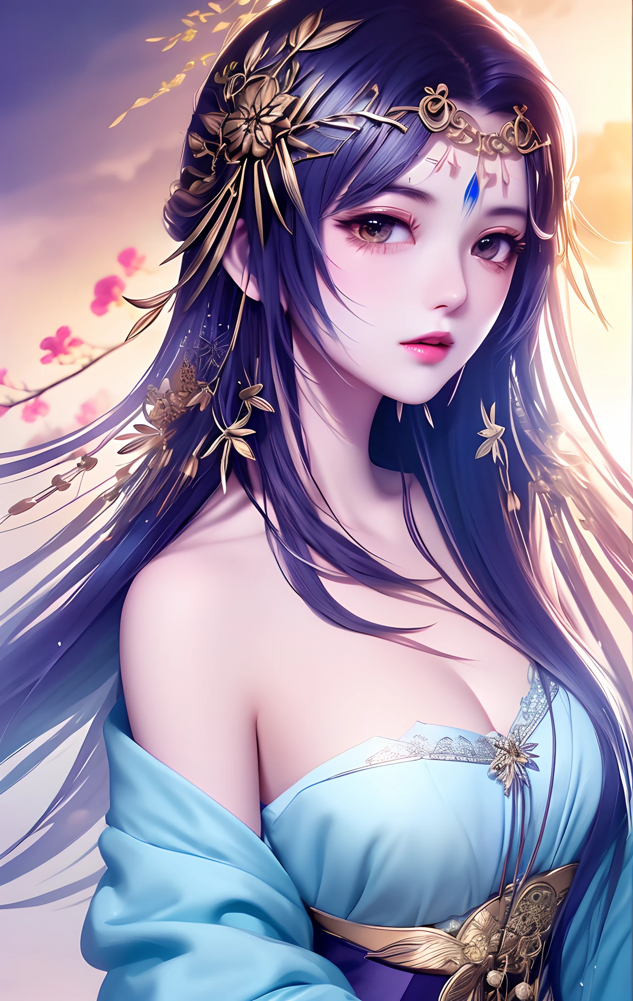 dramatic angle,(fluttered detailed color splashs), (illustration),(((1 girl))),(long hair),(rain:0.9),(hair ornament:1.4),there is an ancient palace beside the girl,chinese clothes,(focus on), color Ink wash painting,(color splashing),colorful splashing,(((colorful))),(sketch:0.8), Masterpiece,best quality, beautifully painted,highly detailed,(denoising:0.6),[splash ink],((ink refraction)), (beautiful detailed sky),moon,highly,detaild,(masterpiece, best quality, extremely detailed CG unity 8k wallpaper,masterpiece, best quality, ultra-detailed),(Lycoris radiata)