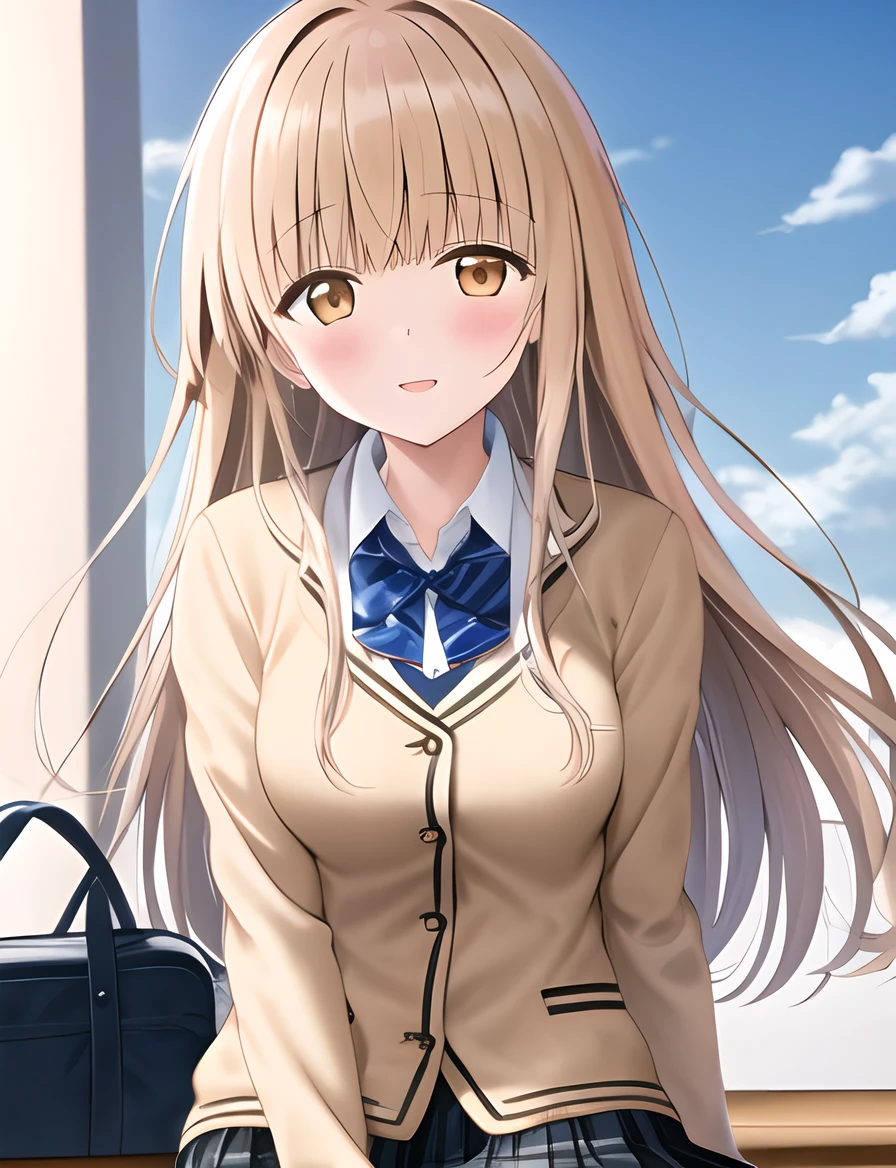 masterpiece, 1girl, Mahiru Shiina, school uniform