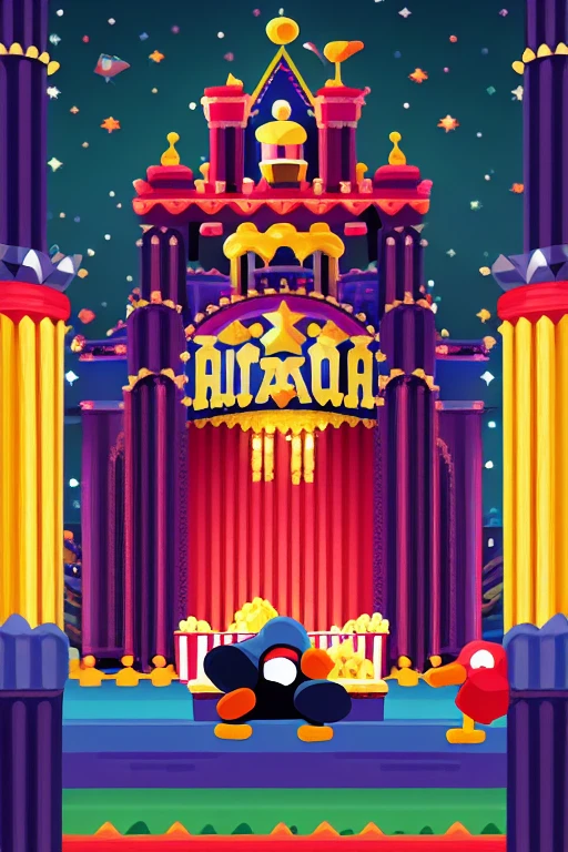 <lora:S1-Kurzgesagt_Yiffy-e18-000008:1>,
bird,Kurzgesagt bird, theather,text,seat,popcorn,
vector art, Kurzgesagt, sharp focus, (HDR), (8k), (gigapixel), ((masterpiece))