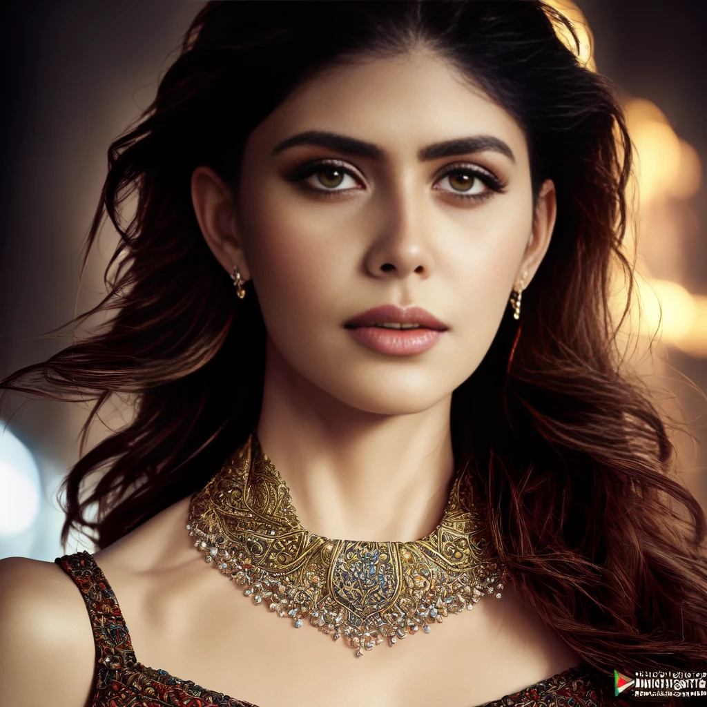 masterpiece, photo realistic, waist up photo of (No-one7) as jedi knight, slim, beautiful intricate face, detailed hair, natural eyes, small nose, mouth ajar, lips, big breasts, intricate long dress, vibrant, photo realistic, realistic, dramatic, dark, sharp focus, 8k, intricate wonderland environment, banshee look
