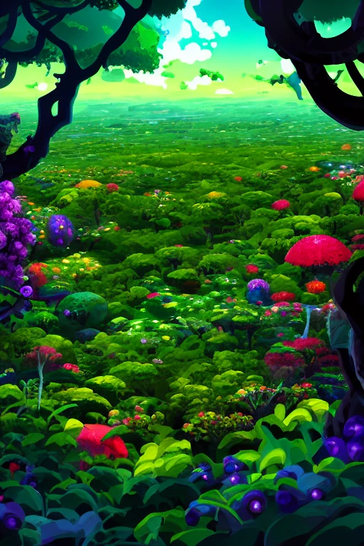 <lora:S1-Kurzgesagt_Yiffy-e18-000008:1>,
alien planet,forest,monster,sky,cloud,jungle,vine,
vector art, Kurzgesagt, sharp focus, (HDR), (8k), (gigapixel), ((masterpiece))