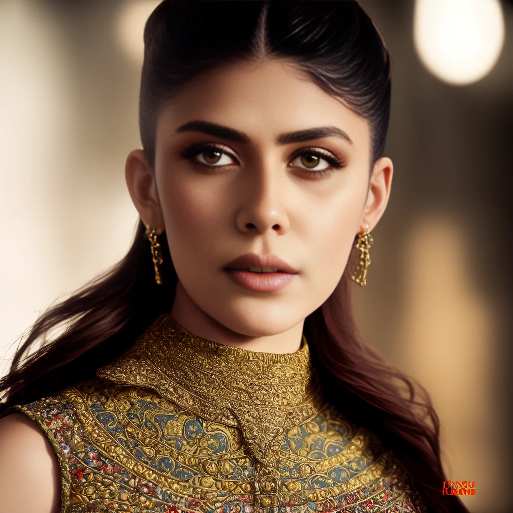masterpiece, photo realistic, waist up photo of (No-one7) as jedi knight, slim, beautiful intricate face, detailed hair, natural eyes, small nose, mouth ajar, lips, big breasts, intricate long dress, vibrant, photo realistic, realistic, dramatic, dark, sharp focus, 8k, intricate wonderland environment, banshee look