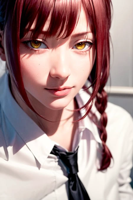masterpiece, best quality, (extremely detailed CG unity 8k wallpaper, masterpiece, best quality, ultra-detailed, best shadow), (detailed background), (beautiful detailed face, beautiful detailed eyes), High contrast, (best illumination, an extremely delicate and beautiful),1girl,((colourful paint splashes on transparent background, dulux,)), ((caustic)), dynamic angle,beautiful detailed glow,full body, blood splash on face. close up of a woman, anime girl with red hair and a white shirt and tie, a character portrait by Yang J, pixiv, shin hanga, portrait of an anime girl, female anime character, portrait anime girl, portrait of asuka langley soryu, beautiful anime portrait, detailed portrait of anime girl, anime character, realistic anime artstyle, anime girl portrait, anime character portrait, blood on face.