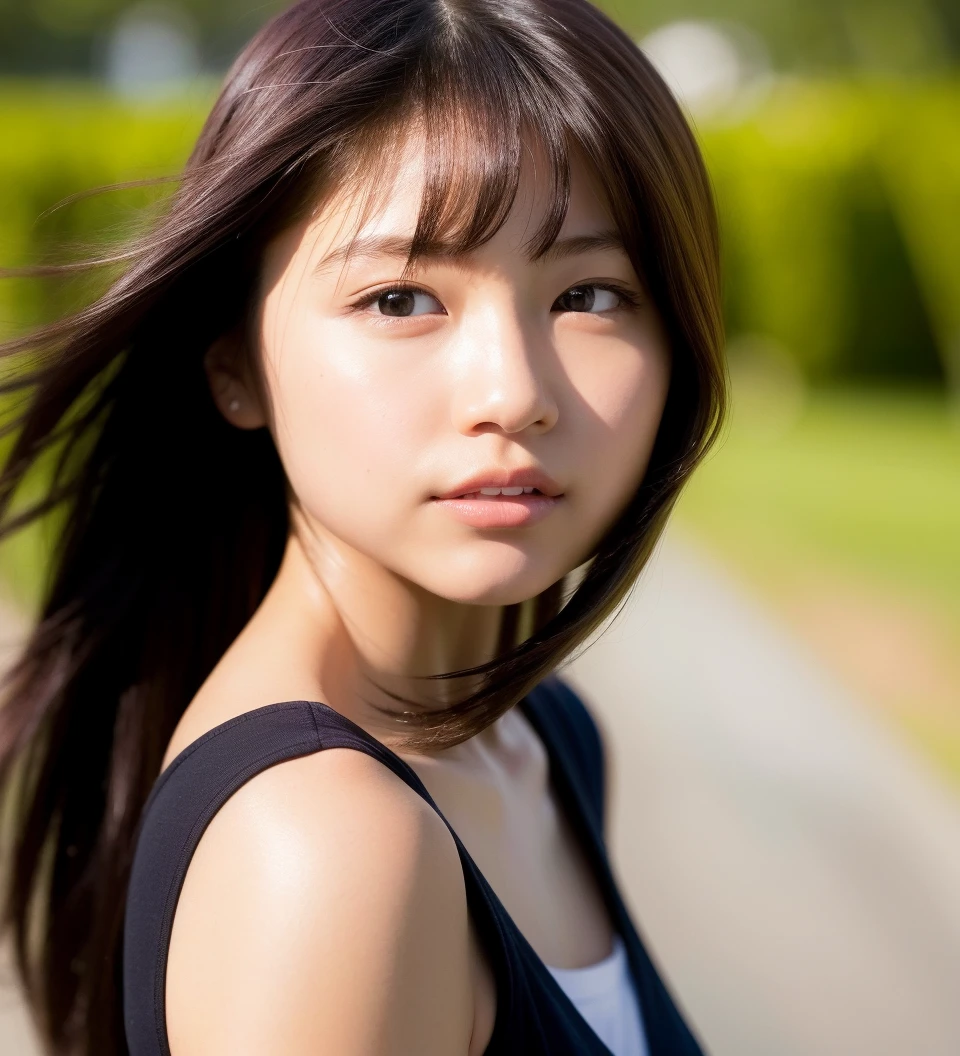 solo,1girl,looking at viewer,shiny skin, skindentation, strap slip, (floating_hair),wind,sunrise ,(smiling:1.05),(shiny skin:1.1),asian,
classroom ,
photo referenced,best quality, ultra high res, (photorealistic:1.4), (detailed face and eyes),