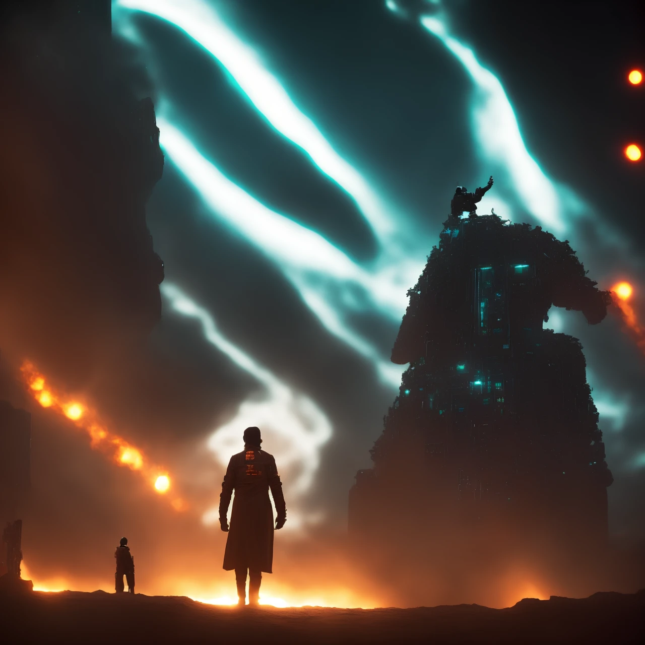 photo, of [scifi|fantasy] a scientist creates a new form of life, (Bokeh:0.8) <lora:johnsondesuv15-e2:1>