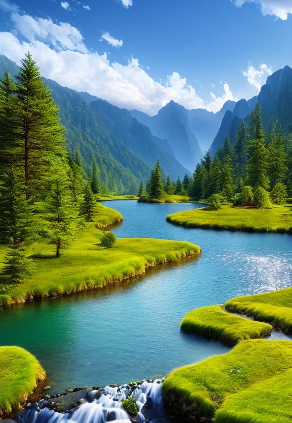 landscape,water,(extremely detailed CG unity 8k wallpaper), most beautiful artwork in the world,professional majestic oil painting,intricate, High Detail, Sharp focus, dramatic, photorealistic painting art