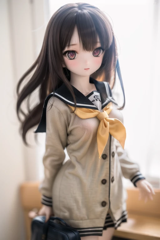 hires,doll, dd, 1girl,school uniform,