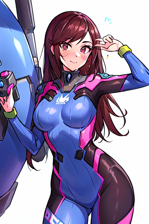 <lora:d.vaV2:0.6>,  Deeva \(overwatch 1 \), 1girl,  long_hair,  standing, brown_hair, brown_eyes, pink whisker markings