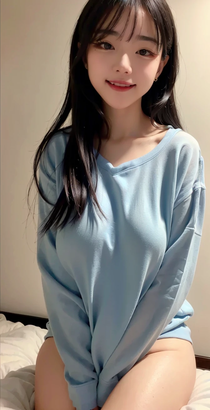 (extremely detailed CG unity 8k wallpaper), (masterpiece), (best quality), (ultra-detailed), (best illustration), (best shadow), (photorealistic:1.4), 1girl on street, Kpop idol, ((very oversize sweater, buttoned sweater, open sweater)), (grey hair:1.1), collarbone,  (midel breasts:1.3), looking at viewer, smile, full body,  <lora:zny_1.0:0.7>