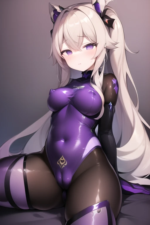 (masterpiece),(best quality),(ultra-detailed),(illustration), 1girl,solo,cowboy shot,<lora:beautiful_combat_bodysuit:1>,(purple beautiful_combat_bodysuit:1.5),city,sitting,neon trim<hypernet:anime:1>