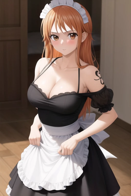 masterpiece, best quality, 1girl, looking at viewer, one piece,
namiOP, (maid),
<lora:namiOP:1>