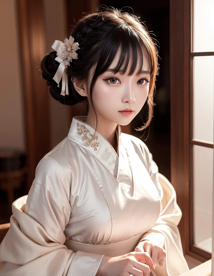 <lora:koreanDollLikeness_v10:0.35>,best quality ,masterpiece, illustration, an extremely delicate and beautiful, extremely detailed ,CG ,unity ,8k wallpaper, Amazing, finely detail, masterpiece,best quality,official art,extremely detailed CG unity 8k wallpaper,absurdres, incredibly absurdres, huge filesize , ultra-detailed, highres, extremely detailed,beautiful detailed girl, extremely detailed eyes and face, beautiful detailed eyes,light on face,(Hanfu:1.1),1girl