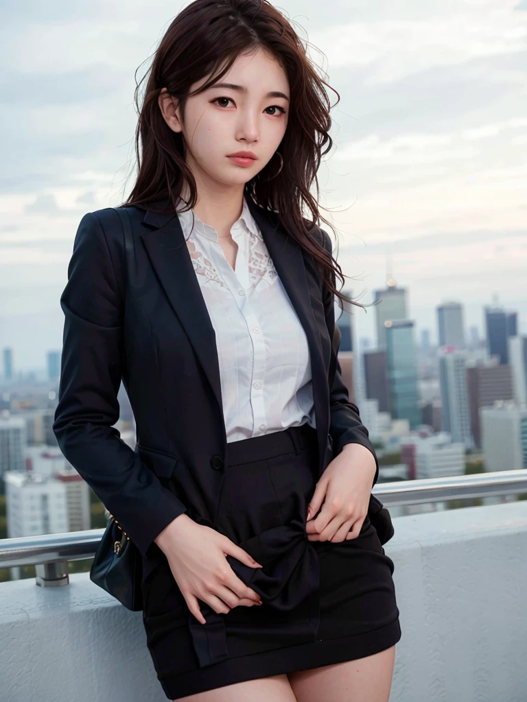 photorealistic,realistic, solo, photorealistic, best quality, ultra high res,
serious expression, , standing against a city skyline at night,business suits,shirts,Suit skirt
beautiful, masterpiece, best quality, extremely detailed face, perfect lighting, solo,1girl,
best quality, ultra high res, photorealistic,
ultra detailed,
masterpiece, best quality,
<lora:suzy_v1:0.8>,suzy1