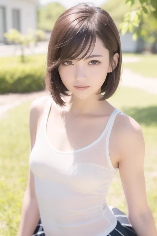 (RAW photo:1.2), ((photorealistic:1.4),(masterpiece:1.3),(best quality:1.4),ultra high res,(detailed eyes),(detailed facial features),(detailed clothes features),HDR,8k resolution, solo focus, bangs, skin tight, (shiny skin),(slender girl),dreamlike,
(extreme detailed illustration),check commentary,commentary request,scenery,no text,
(bob hair, short hair, brown hair:1.2),
VirtualGirl-Rin,
JK, schoolgirl, uniform, sailor suit, miniskirt, stockings,
1girl, full body,small breasts,
brown eyes, (no makeup, no lipstick:1.1)simple,no accessories,
happy,smile,
black collar,