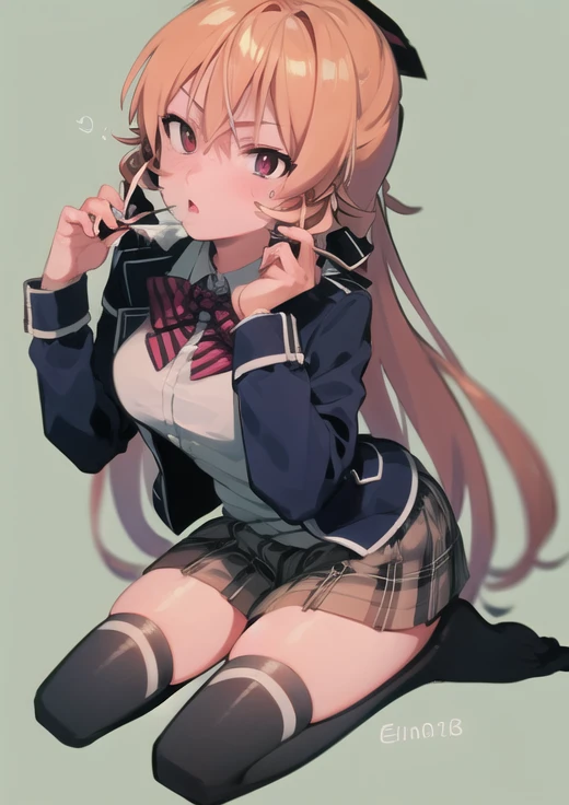 zombie, girl, whole body, Lilac skin, blood on the body, big mouth, that'terrible, 背景に無数のzombieがいる, Blonde hairstyle, wearing a sailor suit