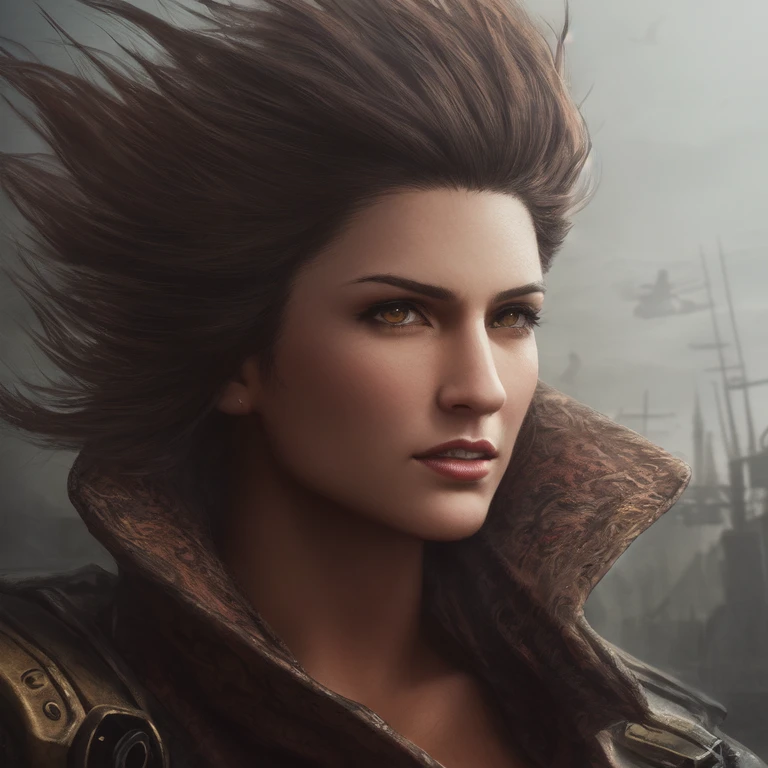 A photo of No-one10 a woman dressed as cyberpunk,Dark brown eyes, portrait, highly detailed, digital painting, artstation, concept art, smooth, sharp focus, illustration, cinematic lighting, 4K HQ, sharp focus, (Ultra realistic [[photo]], detailed face:1.0), (detailed eyes:1.0), (realistic photo:1.1), (masterpiece:1.0), detailed background, full body shot, by Antonio J. Manzanedo