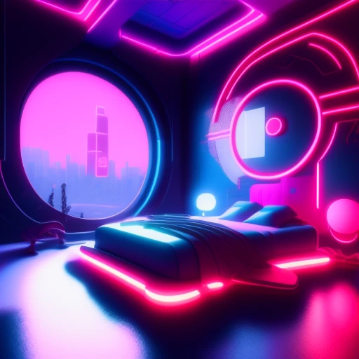 (bedroomai)++, a neon cyberpunk bedroom