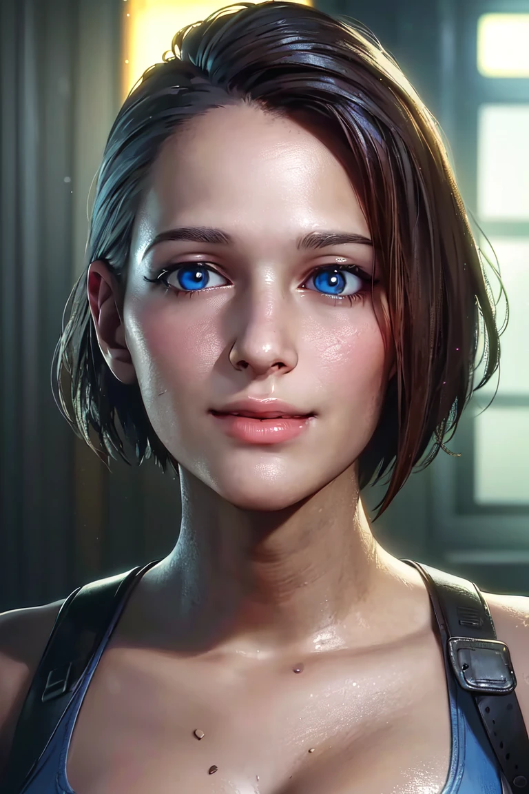 juli, short brown hair, smile,
jeans, torn clothes, covered nipples, black bra, toned,
upper body, solo,
horror \(theme\), night, bedroom,
(insanely detailed, beautiful detailed face,beautiful detailed eyes, masterpiece, best quality) <lora:Juli:0.7>