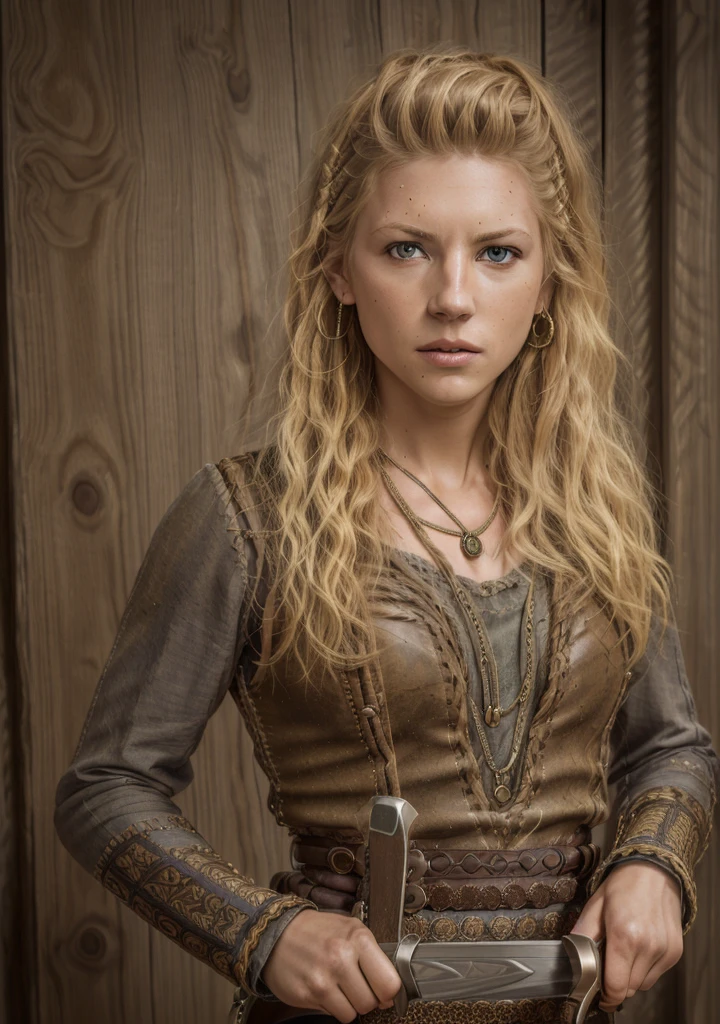 photo of kathwin with long blonde hair and a necklace, holding a sword in her hand, (high detailed skin:1.2), 8k uhd, dslr, soft lighting, high quality, 80mm, hasselblad, HDR
  <lora:Katherine_Winnick_triggerWord:0.9>