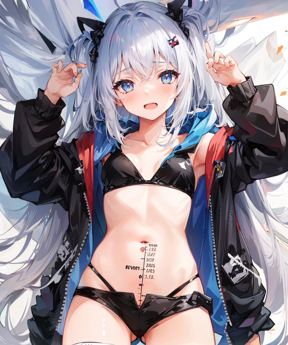 1girl,   <lora:RulerTattooV2-000006:0.8>,navel,ruler_tattoo,hoodie