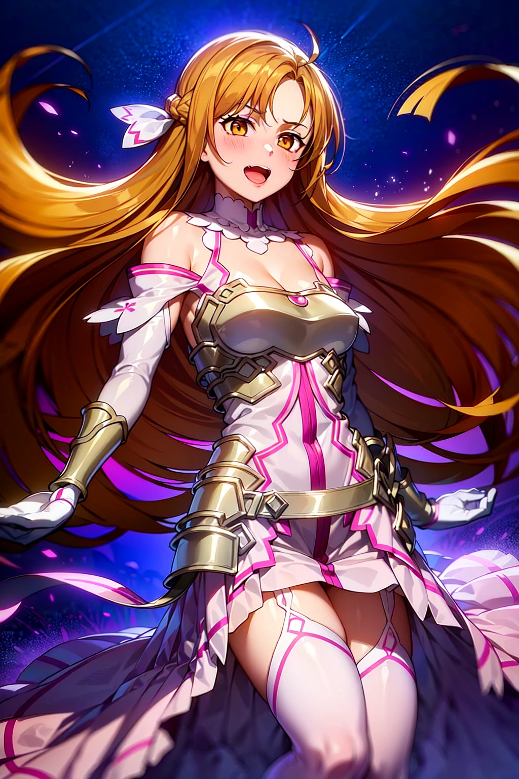 perfectanatomy,ultra detailed,(1 girl), Stacia, long hair, ((a dress with white stockings on garters)), beatiful background, (levitating), <lora:StaciaUnderworld_LoRA300:1.9>