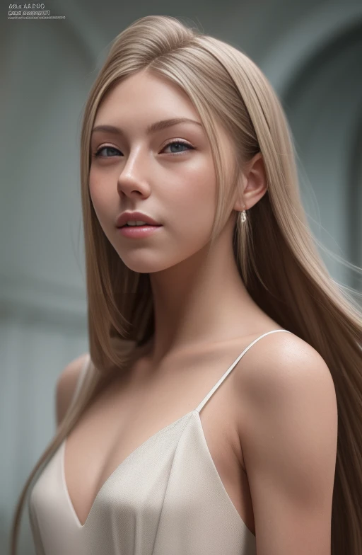 ((Full nudity))、((Perfect naked female body))、((Naked shot from thigh to head))、((Medium Shot))、((West Shot))、The soft light of the movie theater、Illuminates amazingly detailed and ultra-realistic lighting, Beautiful Greek supermodel, Beach Optics, long, Anne Odentrish, , Dunkel Blonde Hair, Clear blue eyes, A captivating perfect smile, Functional, Hot wife, fine, It's trending on art stations. Octane is the perfect tool, Capture the softest details of this masterpiece in 16K photography.