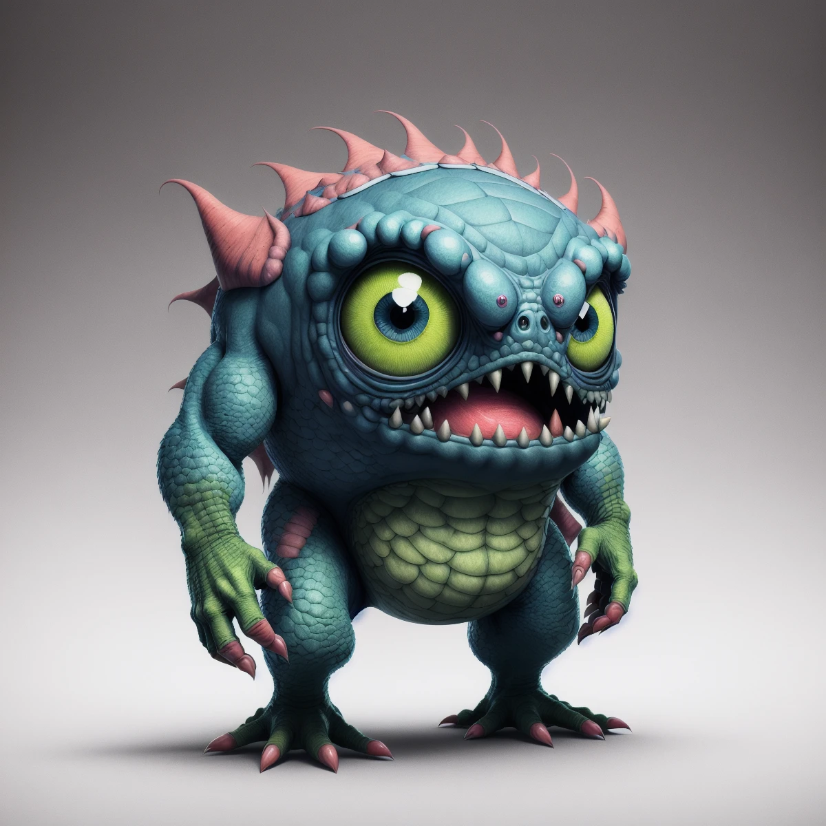 monster anthropomorphic, no eyes
