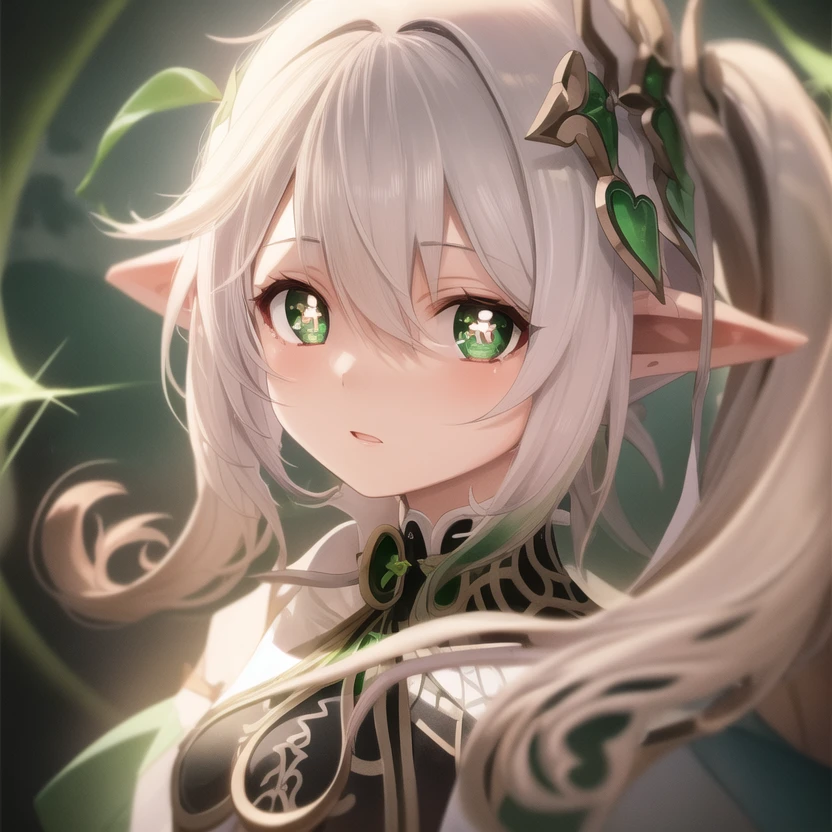 masterpiece, best quality, 1girl, nahida_genshin, face focus, green eyes, cross-shaped pupils, dramatic lighting, colorful refractions <lora:Nahida2:0.8>