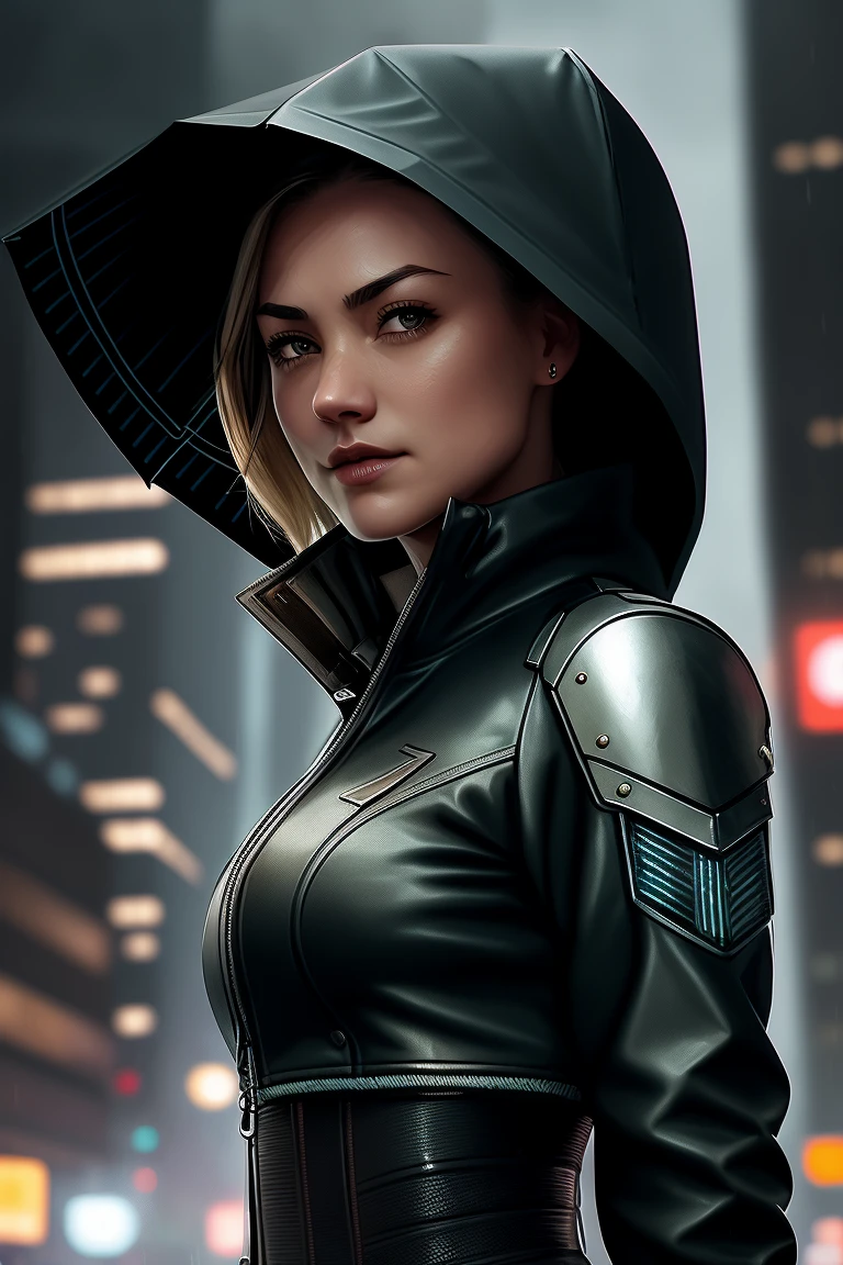 picture of (str4h0vski), a woman as a sexy detective (wearing a raincoat:1.2), modelshoot style, (extremely detailed CG unity 8k wallpaper), photo of the most beautiful artwork in the world, professional majestic oil painting by Ed Blinkey, Atey Ghailan, Studio Ghibli, by Jeremy Mann, Greg Manchess, Antonio Moro, trending on ArtStation, trending on CGSociety, Intricate, High Detail, (Sharp focus:1.1), dramatic, photorealistic painting art by midjourney and greg rutkowski, (bodycon:1.2), (cyberpunk city background:1.3), (rainy night), (looking at viewer), (detailed eyes:1.2), (defiance512:1.2), gritty, (sfw:1.2)