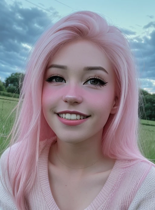 wearing (sweater), portrait, beautiful face, pretty eyes, outside, portrait, park, trees, teeth, eyes open, ward winning photo, best quality, upper body, BelleDelphine, by lee jeffries nikon d850 film stock photograph 4 kodak 400 camera f1.6 lens rich colors hyper realistic lifelike texture natural lighting unreal engine trending on artstation cinestill 800, (100mm lens), smile, pink hair, teeth
<lora:BelleDelphineIMAGE2V2:0.95>