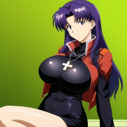 <lora:Katsuragi_Misato:.45>, Katsuragi_Misato, big_breasts, cross_necklace