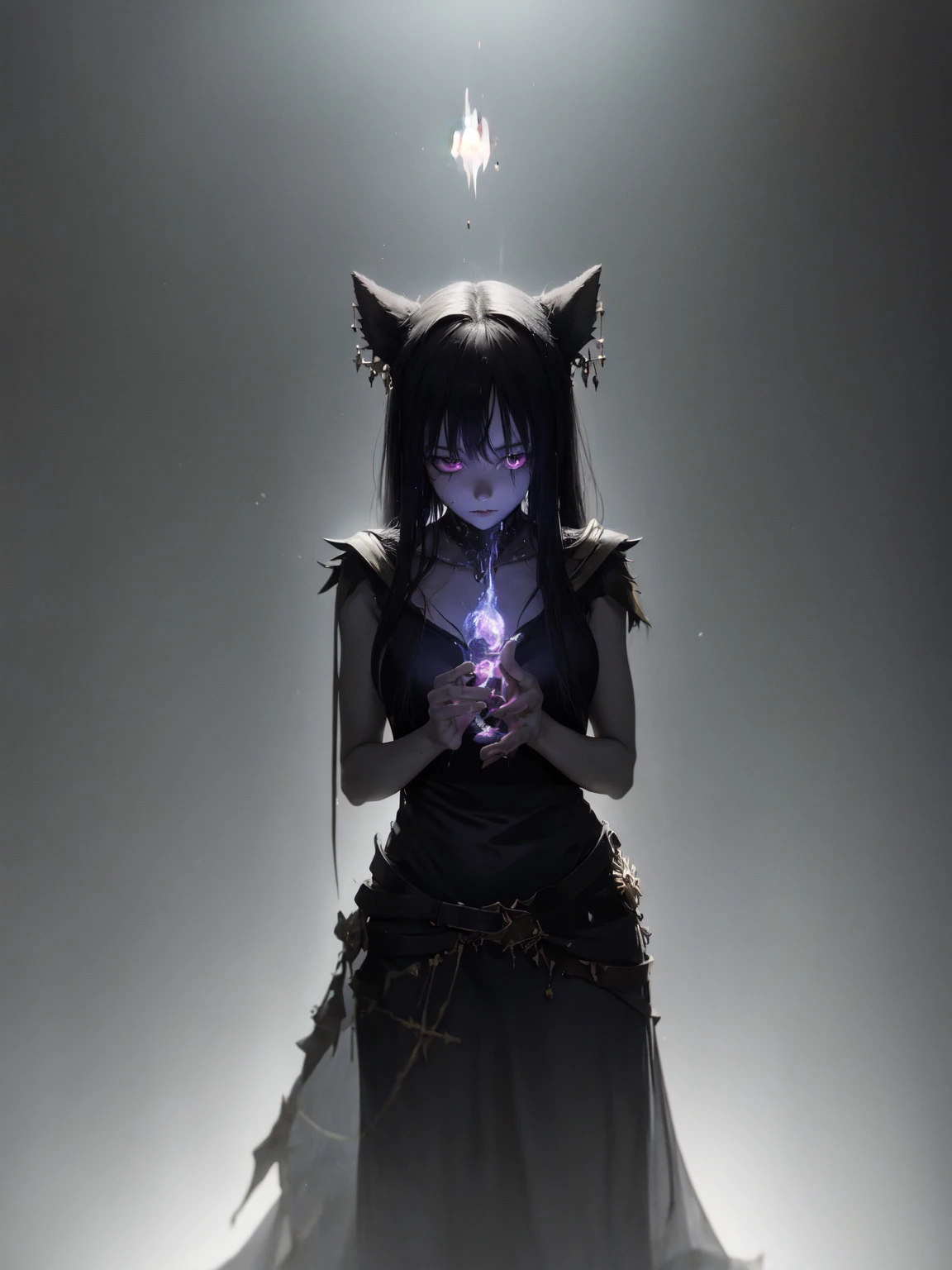 realistic, masterpiece, best quality, mixing potions, dark moody lighting, glow, glowing, mysterious, mystical, magical, rim lighting