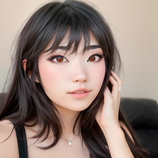 a woman, best quality, upper body, nikon d850 film stock photograph 4 kodak 400 camera f1.6 lens rich colors hyper realistic lifelike texture natural lighting trending on artstation cinestill 800, (100mm lens), mature face <lora:Emiru_v1:1>