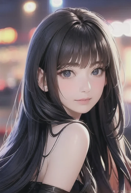 (8k, best quality, masterpiece:1.2), (realistic, photo-realistic:1.37), ultra-detailed, 1 girl,cute, solo,midnight,beautiful detailed sky,detailed cafe,sitting,dating,(nose blush),(smile:1.15),(closed mouth) small breasts,beautiful detailed eyes,floating hair NovaFrogStyle,backless dress