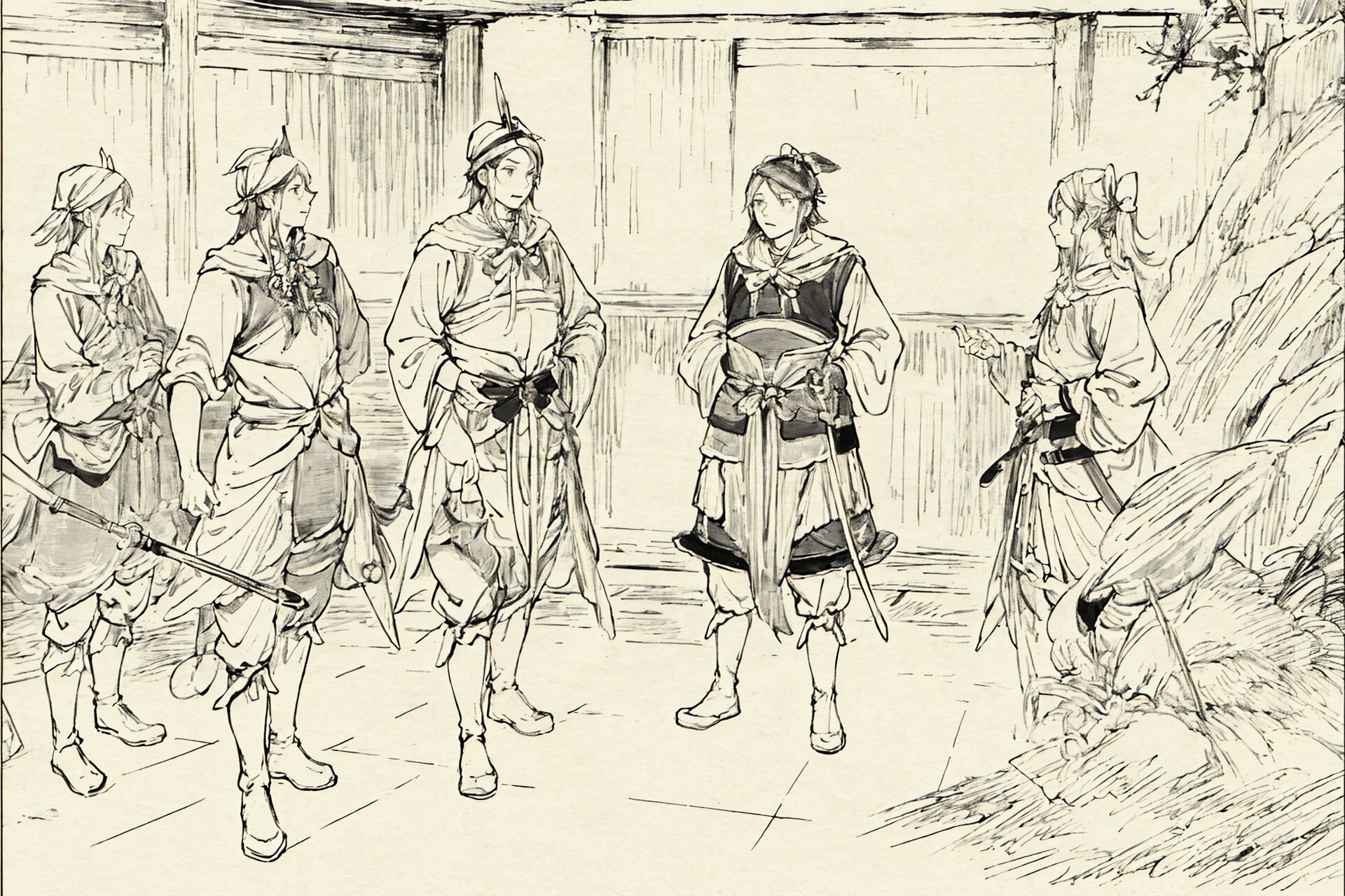 ((best quality)), ((masterpiece)), (detailed), realistic, multiple boys, looking at viewer, outdoors, house, standing, upper body,amy,