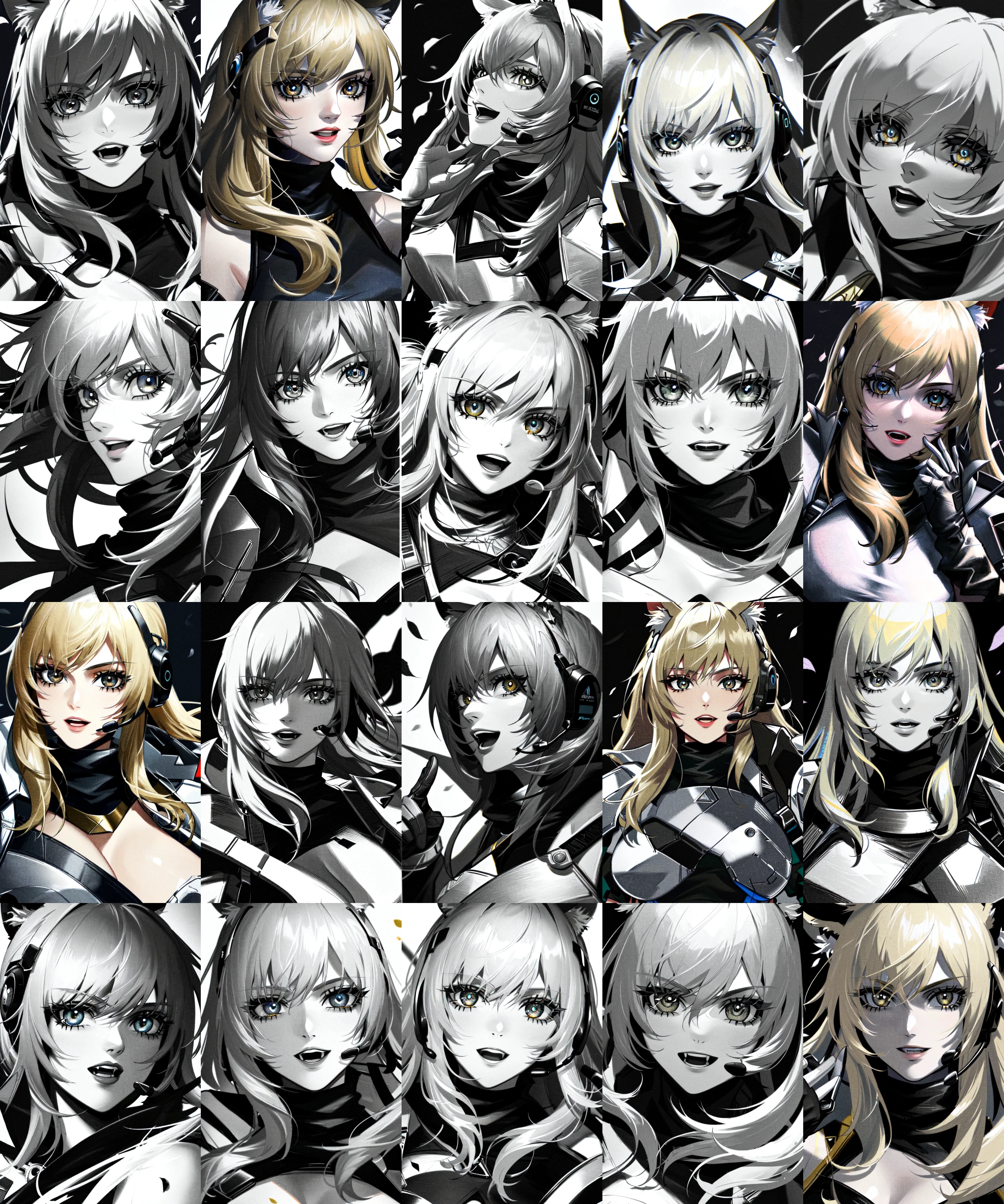 (masterpiece, best quality, ultra-detailed, highres), perfect face, sidelighting, lustrous skin,(bloom), (shine), lighting, ray tracing, sci-fi, greyscale, 1girl, monochrome, solo, smile, portrait, white background, simple background, parody, eyelashes, parted lips, looking at viewer, style parody, open mouth, meme, lips, braid, long hair, close-up, sketch, hand up, teeth, depth_of_field,very detailed background, highly detailed background, Masterpiece, Ultra detailed, great composition,Dynamic angle,[Bottle bottom],(wide shot), extremely delicate and beautiful,(Highest picture quality), (Master's work),   depth of field, solo, extreme light and shadow, masterpiece, rich in detail, (fine features), (highest quality), (masterpiece), (detailed eyes), (beautiful) detailed,beautiful detailed eyes,(straight-on), full body, cyberpunk:1, flower petals falling, (extremely detailed CG unity 8k wallpaper),(masterpiece), (best quality), (ultra-detailed), (best illustration),(best shadow),perfect lighting , perfect anatomy <lora:arknightsNearlNearlThe_v10:1>