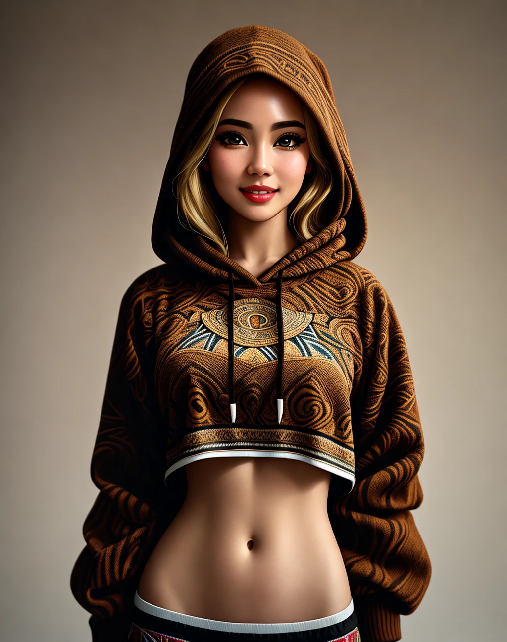Masterpiece, absurdres,award winning photo, extremely detailed, amazing, fine detail, extremely detailed eyes and face, by lee jeffries nikon d850 film stock photograph 4 kodak portra 400 camera f1.6 lens rich colors hyper realistic lifelike texture dramatic lighting unrealengine trending on artstation cinestill 800 tungsten, beautiful blonde woman , slim, tiny waist, smiling, excited
<lora:HoodiesLoCon:0.675>,hoodie, a woman posing for a picture , tribal print, chinese style, intricate design, intricate embroidery