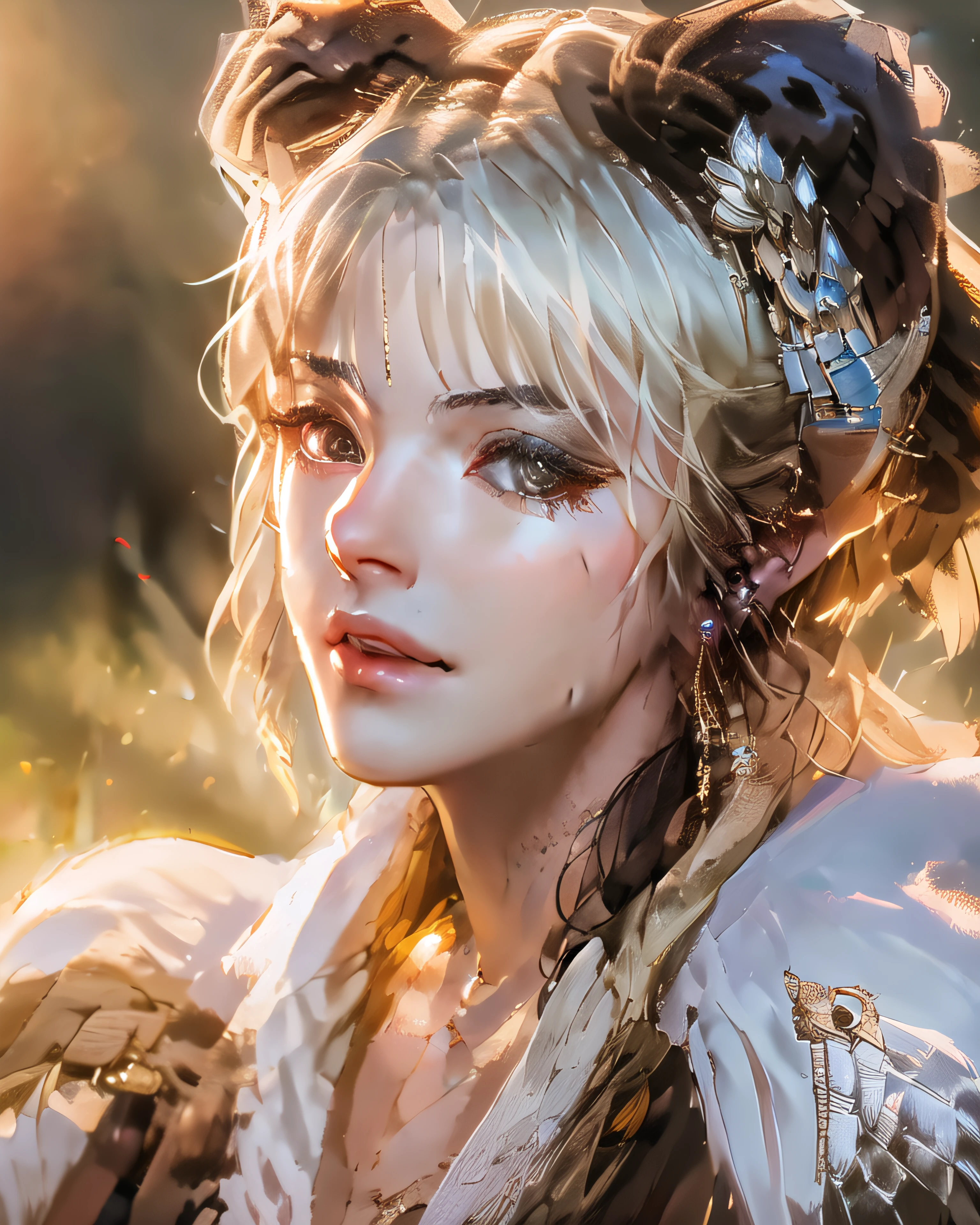 DBfantasyart, masterpiece, 1girl, 8K resolution, cinematic render of beautiful sexy female character design, adventurer, fashionable, concept art, messy hair, highly detailed, smirk